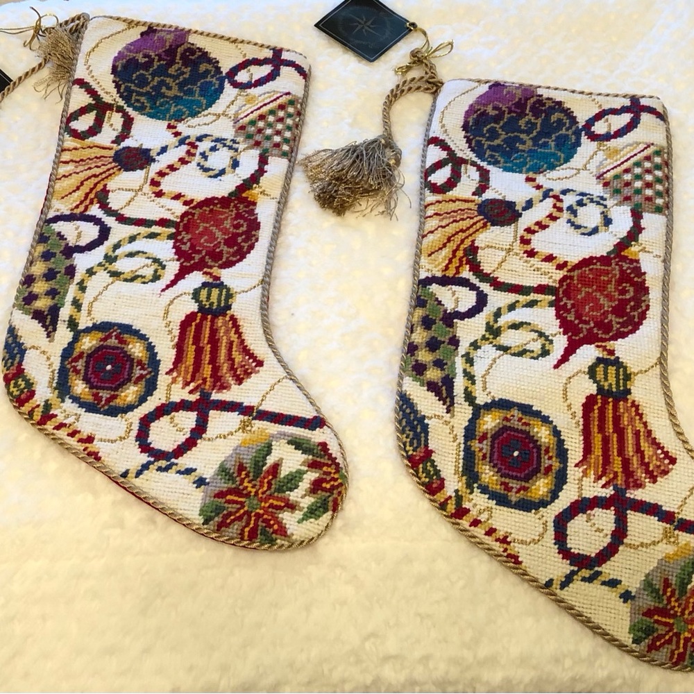 Christopher Radko Set of 2 full-sized stockings